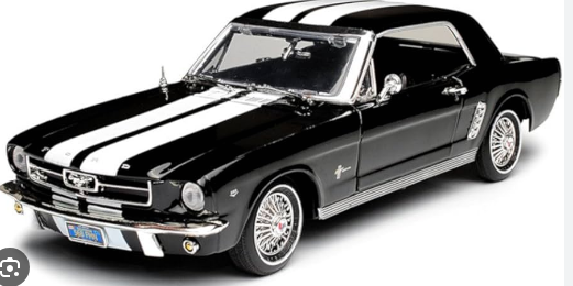 Ford Mustang 1964 1/2 1:18 Black with white stripes